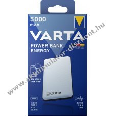 Varta Powerbank Energy 5V 5000mAh feh�r Akkumul�tor Li-Polymer