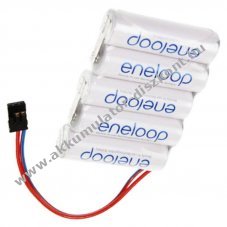 Panasonic eneloop AA Mignon ceruza Akkumul�tor 6V 1900mAh modell�p�t� Graupner csatlakoz� 1db/csomag NiMH