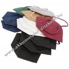 12db/csomag FFP2 sz�nes 5-lag� v�d�maszk DIN EN1492001+A12009 ventil n�lk�l