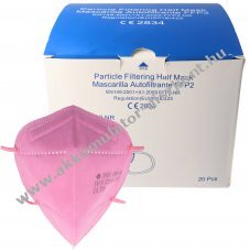 20db/csomag FFP2 v�d�maszk pink 5-r�teg� DIN EN1492001+A12009