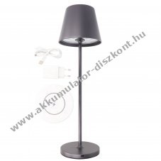 LED asztali l�mpa antracit Li-ion Akkumul�torval �s t�lt��llom�ssal