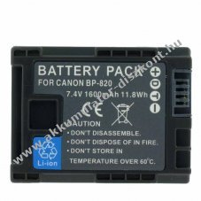 Helyettes�t� Akkumul�tor Canon BP-820 7,4V 1600mAh l�tium