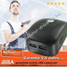 SILA USB t�lt�adapter 2x USB Dewalt DCB120 DCB121 Li-Ion Akkumul�torkhoz