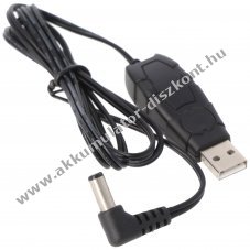 Fesz�lts�g�talak�t� 5V USB 12V DTC-5101 t�lt�h�z 1m fekete k�bellel t�lt� f�nyk�pez�g�p videokamera