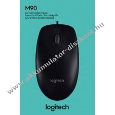 Logitech M90 USB optikai eg�r 1000dpi 3 gomb fekete