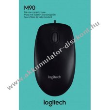 Logitech M90 USB optikai eg�r 1000dpi 3 gomb fekete kiskereskedelmi csomag