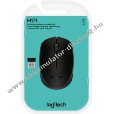 Logitech vezet�k n�lk�li optikai eg�r M171 1000dpi 3 gomb fekete USB nano vev�