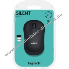 Logitech M220 Silent vezet�k n�lk�li eg�r 1000dpi optikai 3 gomb antracit