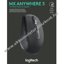 Logitech MX Anywhere 3 vezet�k n�lk�li eg�r Unifying Bluetooth grafit 200-4000dpi 6 gomb Akkumul�tor