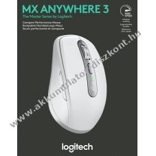 Logitech MX Anywhere 3 vezet�k n�lk�li eg�r Unifying Bluetooth vil�gossz�rke 200-4000dpi 6 gomb Akkumul�tor