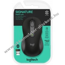 Logitech M650 Signature L balkezes vezet�k n�lk�li eg�r Bolt Bluetooth grafit 400-4000dpi 5 gomb