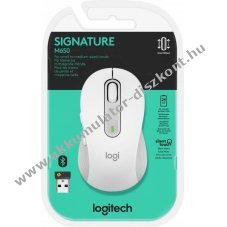 Logitech M650 Signature vezet�k n�lk�li optikai eg�r S/M jobbkezes feh�r Bolt 400-4000dpi 5 gomb
