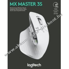 Logitech MX Master 3S vezet�k n�lk�li eg�r Bolt Bluetooth Darkfield 200-8000dpi 7 gomb Akkumul�tor