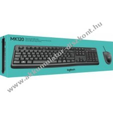 Logitech billenty�zet �s eg�r szett MK120 USB fekete DE optikai 1000dpi Retail