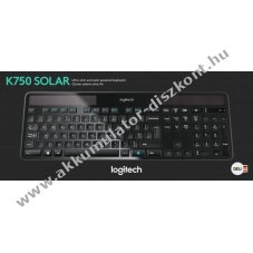 Logitech K750 vezet�k n�lk�li napelemes billenty�zet Unifying DE fekete
