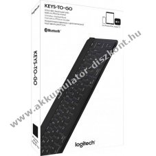 Logitech Keys-To-Go vezet�k n�lk�li Bluetooth billenty�zet iPad/iPhone DE fekete