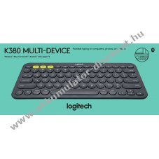 Logitech K380 vezet�k n�lk�li Bluetooth billenty�zet fekete Multi-Device DE