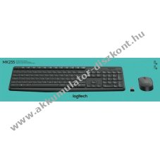 Logitech MK235 vezet�k n�lk�li billenty�zet �s eg�r szett antracit DE 1000dpi