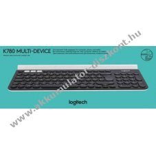 Logitech K780 vezet�k n�lk�li multi-eszk�z�s billenty�zet Unifying Bluetooth DE fekete
