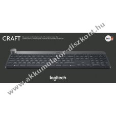 Logitech CRAFT vezet�k n�lk�li billenty�zet Creative Input Dial DE Unifying Bluetooth fekete