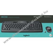Logitech MK330 vezet�k n�lk�li billenty�zet �s optikai eg�r szett DE kioszt�s 1000dpi fekete