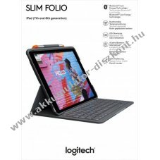 Logitech Slim Folio Bluetooth grafit Apple iPad 10.2 Gen.7/8/9 DE billenty�zet tok
