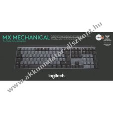 Logitech MX Mechanical vezet�k n�lk�li billenty�zet Bluetooth Bolt DE grafit h�tt�rvil�g�t�s 1500mAh