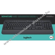 Logitech K650 Signature vezet�k n�lk�li billenty�zet Bolt Bluetooth grafit DE Retail