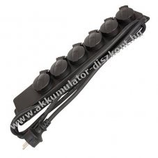 6-fach k�lt�ri eloszt� fed�llel fekete IP44 1,5mm