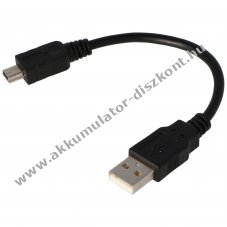 USB 2.0 Hi-Speed k�bel A - Mini B 5 t�s 0,15m fekete tablet