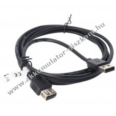 USB 2.0 hosszabb�t�k�bel A dug� - A aljzat 1,8m dupla �rny�kol�s� fekete