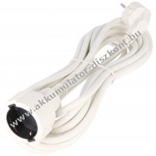 Arcas Schuko hosszabb�t� k�bel 5m 230V 16A feh�r H05VV-F3G
