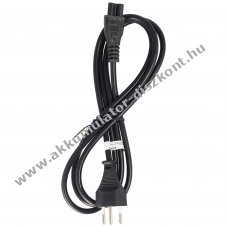 Sv�jci h�l�zati k�bel IEC 320 C5 sv�jci dug� Typ J 1,8m fekete H03VV-F3G 0,75mm2 10A 250V