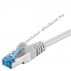 CAT 6a S/FTP (PiMF) Patch k�bel 2x RJ45 25cm LSZH sz�rke