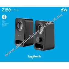 Logitech hangsz�r� Z150 2.0 sztere� 6W fekete