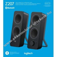 Logitech Z207 Bluetooth sztere� hangsz�r� 2.0 10W fekete Retail