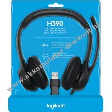 Logitech H390 USB sztere� headset fekete
