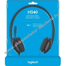Logitech Headset H340 USB sztere� fekete