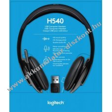 Logitech Headset H540 USB sztere� fekete