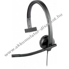 Logitech H570e mono USB headset fekete Business