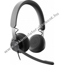 Logitech Zone Wired MS vezet�kes sztere� headset USB-C (USB-A adapter) fekete