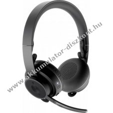 Logitech Zone Wireless UC Bluetooth sztere� headset Qi vezet�k n�lk�li t�lt�s fekete Business