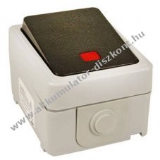 V�lt�kapcsol� billen�vel �s kontrollf�nnyel fel�letre 250V 10A IP44 fekete/sz�rke matt