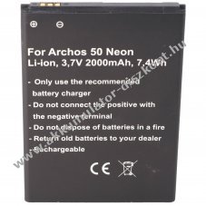 Helyettes�t� Akkumul�tor Archos AC50NE 3,7V 2000mAh Li-Ion