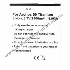 Helyettes�t� Akkumul�tor Archos 59 Titanium 3,8V 2500mAh Li-Polymer