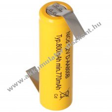 Helyettes�t� Akkumul�tor Flat Top Mignon ceruza AA Akkumul�tor 1,2V 600mAh 1db/csomag NiCd