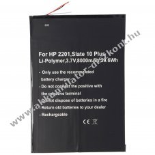Helyettes�t� Akkumul�tor HP Slate 10 Plus HP2201 3,7V 8000mAh 781101-001 PR-3159167 Li-Polymer