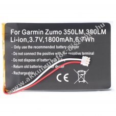 Helyettes�t� Akkumul�tor Garmin Zumo 350LM 390LM 3,7V 1800mAh 361-00059-00 010-01043-01 020-00218-05 Li-Ion
