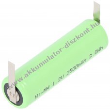 Helyettes�t� Akkumul�tor Braun 3731 3738 50,1x14,4mm 1,2V 2500mAh borotva �s fogkefe
