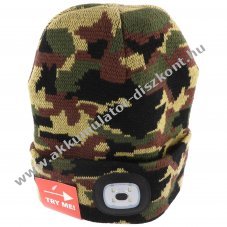 Velamp LED k�t�tt sapka XS terepmint�s 3,7V 250mAh USB �jrat�lthet�